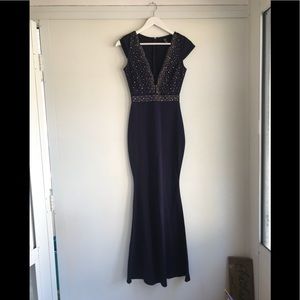 Windsor Navy Blue Sequin Dress